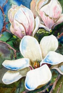 Painting of the week, Champagne Magnolias